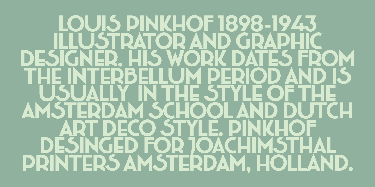 Example font Pinkhoff Caps #9